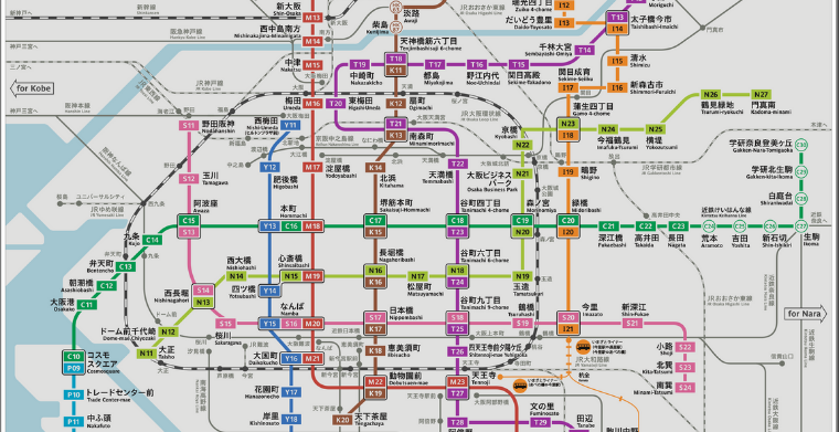 大阪メトロ　路線図